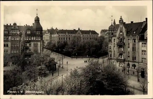 Ak Plauen im Vogtland, Dittrichsplatz