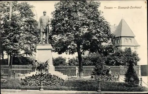 Ak Treuen im Vogtland, Bismarckdenkmal