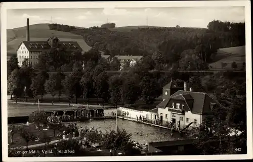 Ak Lengenfeld Vogtland Sachsen, Stadtbad