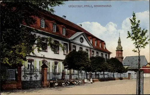 Ak Grünstadt in der Pfalz, Krankenhaus