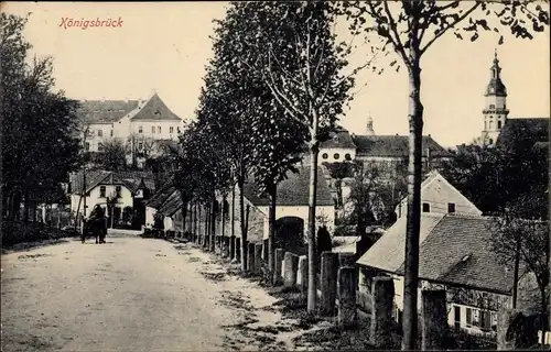 Ak Königsbrück in der Oberlausitz, Ortspartie