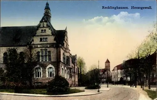 Ak Recklinghausen im Ruhrgebiet, Herzogswall