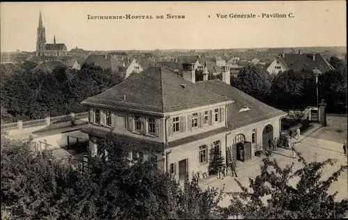 Ak Speyer am Oberrhein Rheinland Pfalz, Vue generale, Pavillon C.