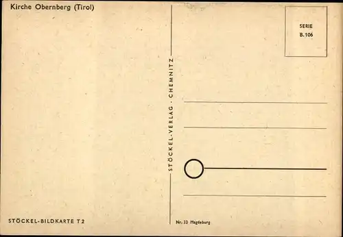 Ak Obernberg am Brenner in Tirol, Partie mit Kirche