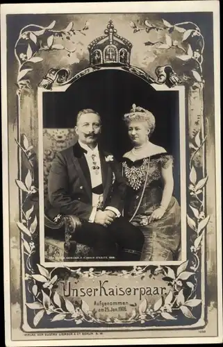 Ak Kaiser Wilhelm II und Kaiserin Auguste Viktoria 1906