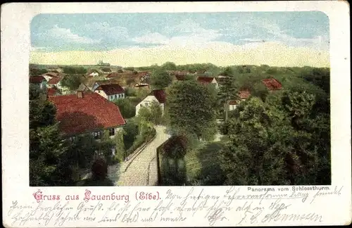 Ak Lauenburg an der Elbe, Panorama vom Schlossturm