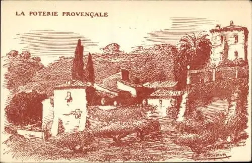 Künstler Ak Biot Alpes Maritimes, La Poterie Provencale