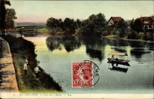 Ak Rethondes Oise, Vue sur l'Aisne