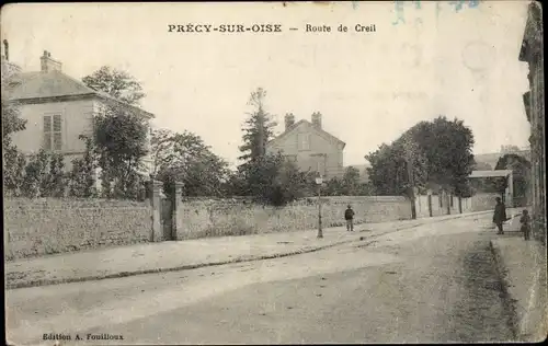 Ak Précy sur Oise, Route de Creil