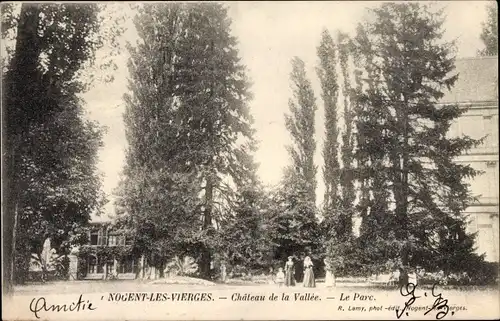 Ak Nogent les Vierges Oise, Château de la Vallée, le Parc