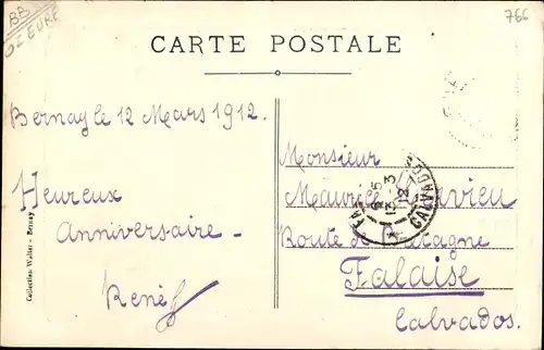 Ak Bernay Eure, Villa des Bègonias