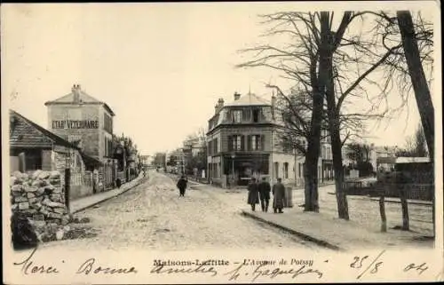 Ak Maisons Laffitte Yvelines, L'Avenue de Poissy