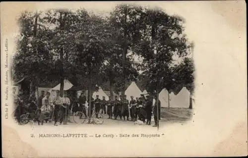 Ak Maisons Laffitte Yvelines, Le Camp, Salle des Rapports