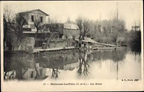 Ak Maisons Laffitte Yvelines, Les Bains