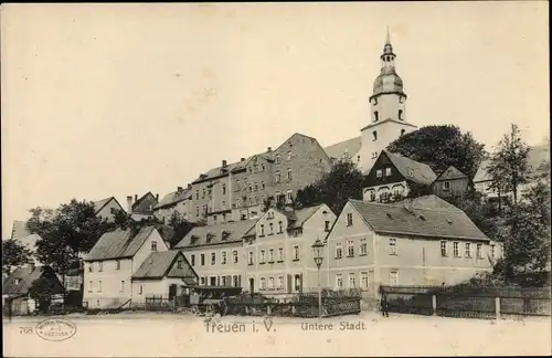 Ak Treuen im Vogtland, Untere Stadt