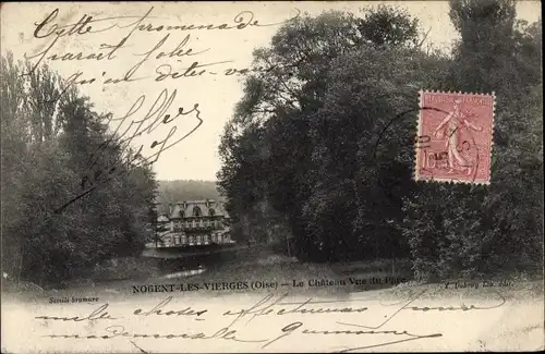 Ak Nogent les Vierges Oise, Le Château, Vue du Parc