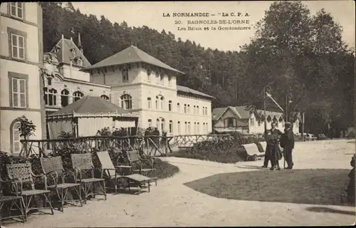 Ak Bagnoles de l'Orne Orne, Les Bains et la Gondonniere