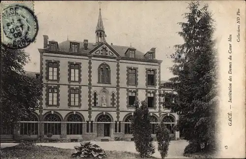 Ak Gacé Orne, Institution des Dames du Coeur