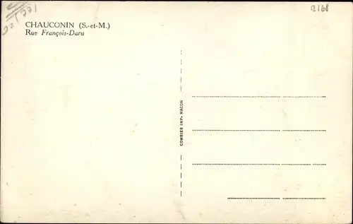 Ak Chauconin Seine et Marne, Rue Francois Daru