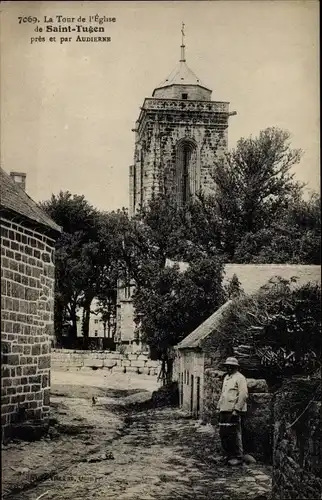 Ak Saint Tugen Finistère, La Tour de l'Église