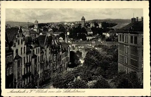 Ak Auerbach im Vogtland, Blick von der Schulstraße