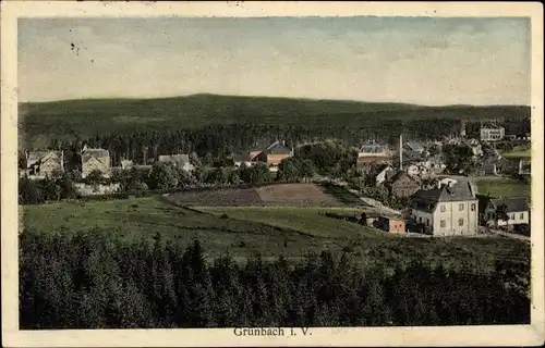 Ak Grünbach im Vogtland, Teilansicht