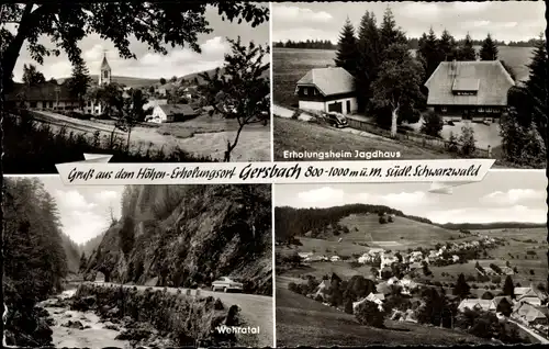 Ak Gersbach Schopfheim im Schwarzwald, Erholungsheim Jagdhaus, Wehratal, Teilansicht