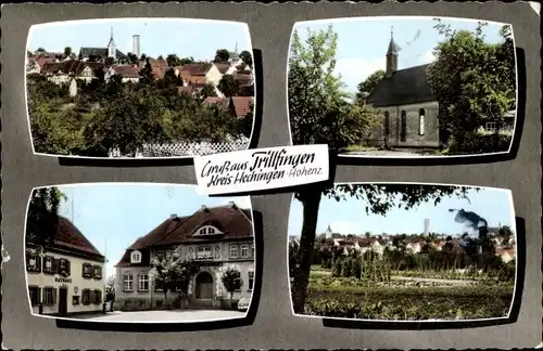 Ak Trillfingen Hechingen, Teilansicht, Kirche, Rathaus