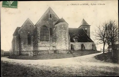 Ak Chailly en Biere Seine et Marne, Église, L'Abside