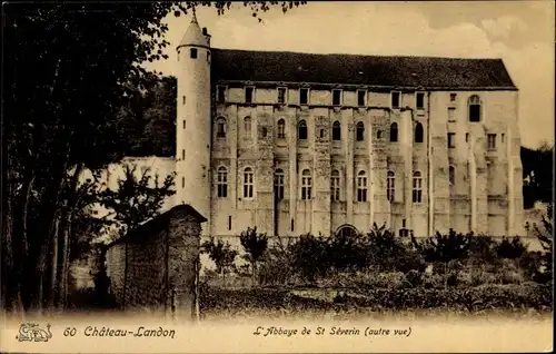 Ak Chateau Landon Seine et Marne, L'Abbaye de St Séverin