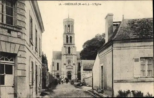Ak Grezille Maine et Loire, Kirche