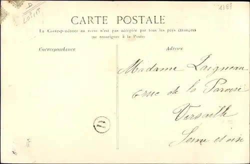 Ak Saint Lyé Loiret, Fächer, Blumen, Kirche, Gebäude