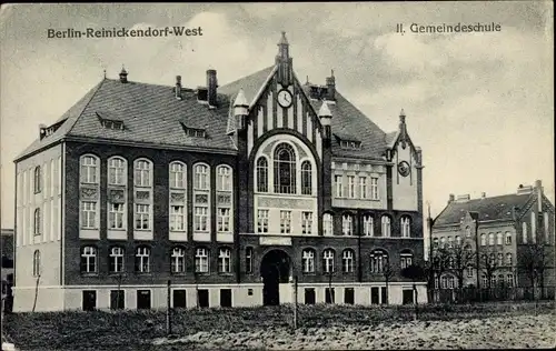 Ak Berlin Reinickendorf West, II. Gemeindeschule
