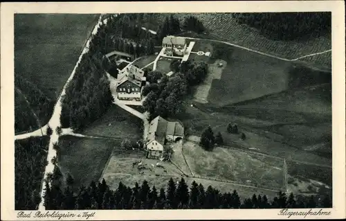Ak Bad Reiboldsgrün Auerbach Sachsen, Fliegeraufnahme vom Waldhof