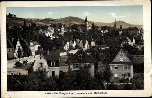 Ak Bensheim an der Bergstraße Hessen, Hemsberg, Starkenburg