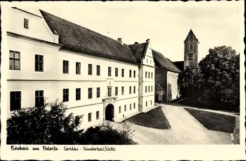 Ak Bad Buchau am Federsee in Oberschwaben, Caritas Kinderheilstätte