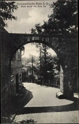 Ak Stadtroda an der Roda Thüringen, Rotes Tor