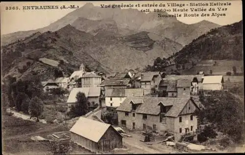 Ak Entraunes Alpes-Maritimes, Vue generale