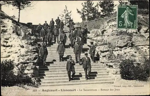 Ak Angicourt Oise, Le Sanatorium, Retour des Jeux