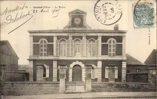 Ak Auneuil Oise, La Mairie