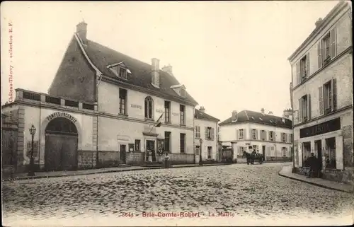 Ak Brie Comte Robert Seine et Marne, Rathaus