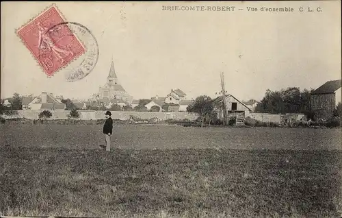 Ak Brie Comte Robert Seine et Marne, Teilansicht