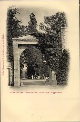 Ak Le Pin-au-Haras Haras du Pin Orne, Porte de Paris, Avenue de l'Hippodrome