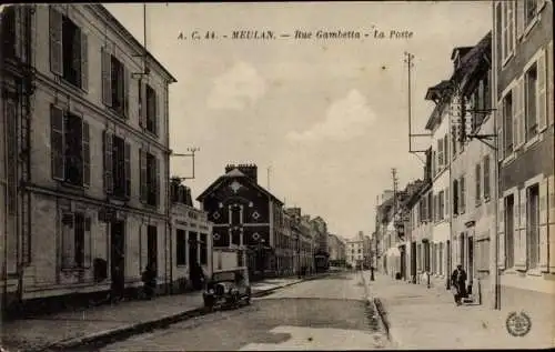 Ak Meulan en Yvelines, Rue Gambetta, la Poste