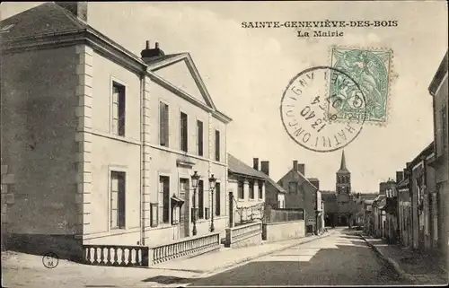 Ak Sainte Genevieve des Bois Loiret, Rathaus