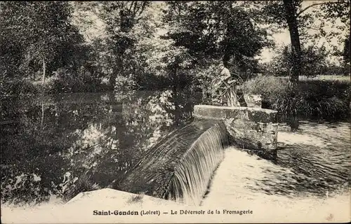 Ak Saint Gondon Loiret, Le Déversoir de la Fromagerie