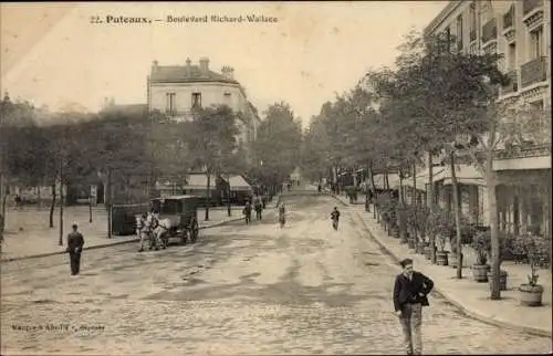 Ak Puteaux Hauts de Seine, Boulevard Richard Wallace