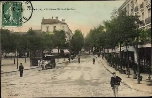 Ak Puteaux Hauts de Seine, Boulevard Richard Wallace