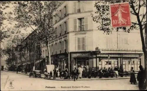 Ak Puteaux Hauts de Seine, Boulevard Richard Wallace