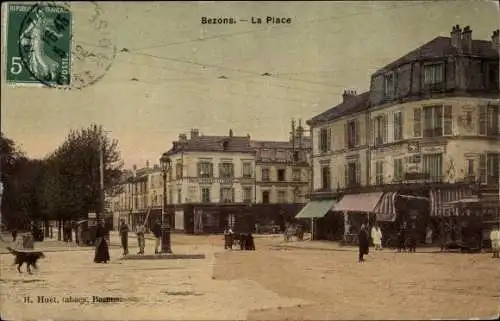 Ak Bezons Val d’Oise, La Place